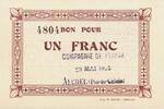 Auchel 1 Franc 1915 Compagnie de Ferfay - bon pour - P.62.20 Neuf 17.36 US$  +  11.57 US$ shipping