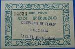 Auchel 1 Franc 1915 Compagnie de Ferfay - bon pour - P.62.25 Neuf 17.36 US$  +  11.57 US$ shipping