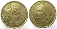 France 50 Francs 50 Francs Guiraud, 1954, G.880 Néttoyé, petit coup sur tranche sinon TTB -