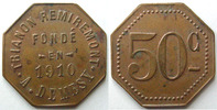 Remiremont 50 centimes REMIREMONT, Trianon, A.Demesy, maison fondé en 1910, 50 centimes, Elie manque TTB+ -