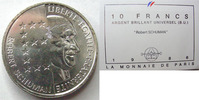 France 10 francs 10 francs Schuman en argent 1986, Boitier BU - silver -