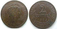 France 2 centimes 2 centimes Dupuis 1904, G.107 TTB+ -