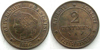 France 2 centimes 2 centimes Cérès 1886 A Paris, G.105 TTB à SUPERBE -