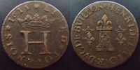 Ardennes, Principauté de Sedan liard Ardennes, Principauté de Sedan, Henri de la Tour d'Auvergne, liard tournois 1615, 3,20 grms, PA.6335 Bon TTB -