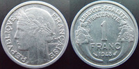 France 1 franc 1 franc Morlon aluminium 1948, G,473b SUPERBE -