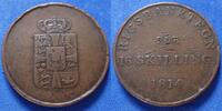 Denmark - Danemark 16 Skilling 1814 Frederik IV - KM.Tn 3 Fast SS 17.36 US$  +  11.57 US$ shipping
