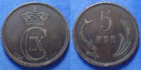 Denmark - Danemark 5 Ore 1904 Christian IX - KM.794 SS 19.09 US$  +  11.57 US$ shipping