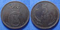 Denmark - Danemark 5 Ore 1882 Christian IX - KM.794.1 SS+ 18.52 US$  +  11.57 US$ shipping