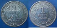 Weimarer Republik 1 Reichmark 1925 A 23mm / 4.93g / J.319 SS 13.89 US$  +  11.57 US$ shipping