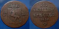 Norv&egrave;ge - Norge - Norway 1 Skilling species 1816 Carl XIII - KM.284 SS 43.98 US$  +  11.57 US$ shipping