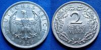 Weimar R&eacute;publik 2 Reichsmark 1926 D J.320 - belle monnaie ! VZ+ 48.60 US$  +  11.57 US$ shipping