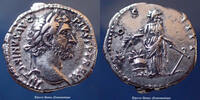 Roman Empire denarius Antoninus Pius, Antonin le Pieux, denarius Roma en 147-148, COS IIII Annona, RIC 162, 17mm, 3,47g, lustrée sinon Bon TTB -