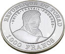 Tschad 1000 Francs CFA 2002 Afrikanische Fauna - Hippopotamus Proof (PP)