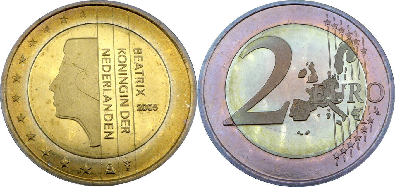 Niederlande 2 Euro 2005 Königin Beatrix CH UNC | MA-Shops