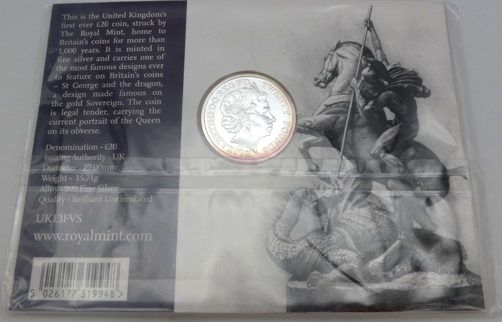 Großbritannien / UK £20 / 20 Pfund 2013 A Timeless First - The George ...