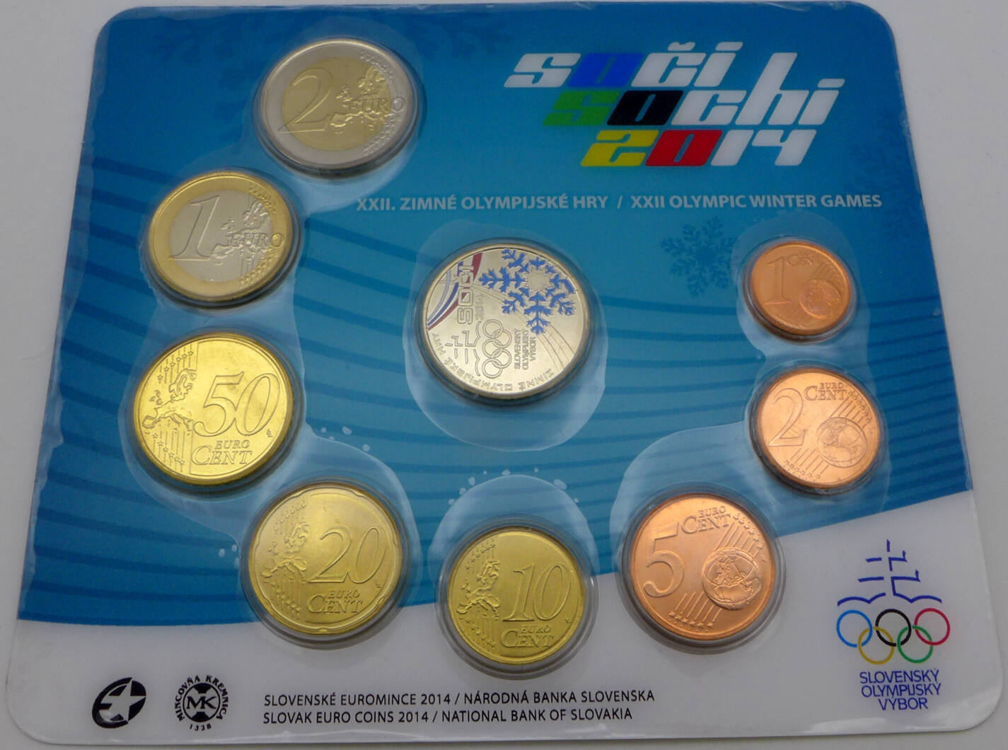 Slowakei 3,88 Euro KMS + Medaille 2014 Kursmünzensatz - Euro-KMS - XXII ...