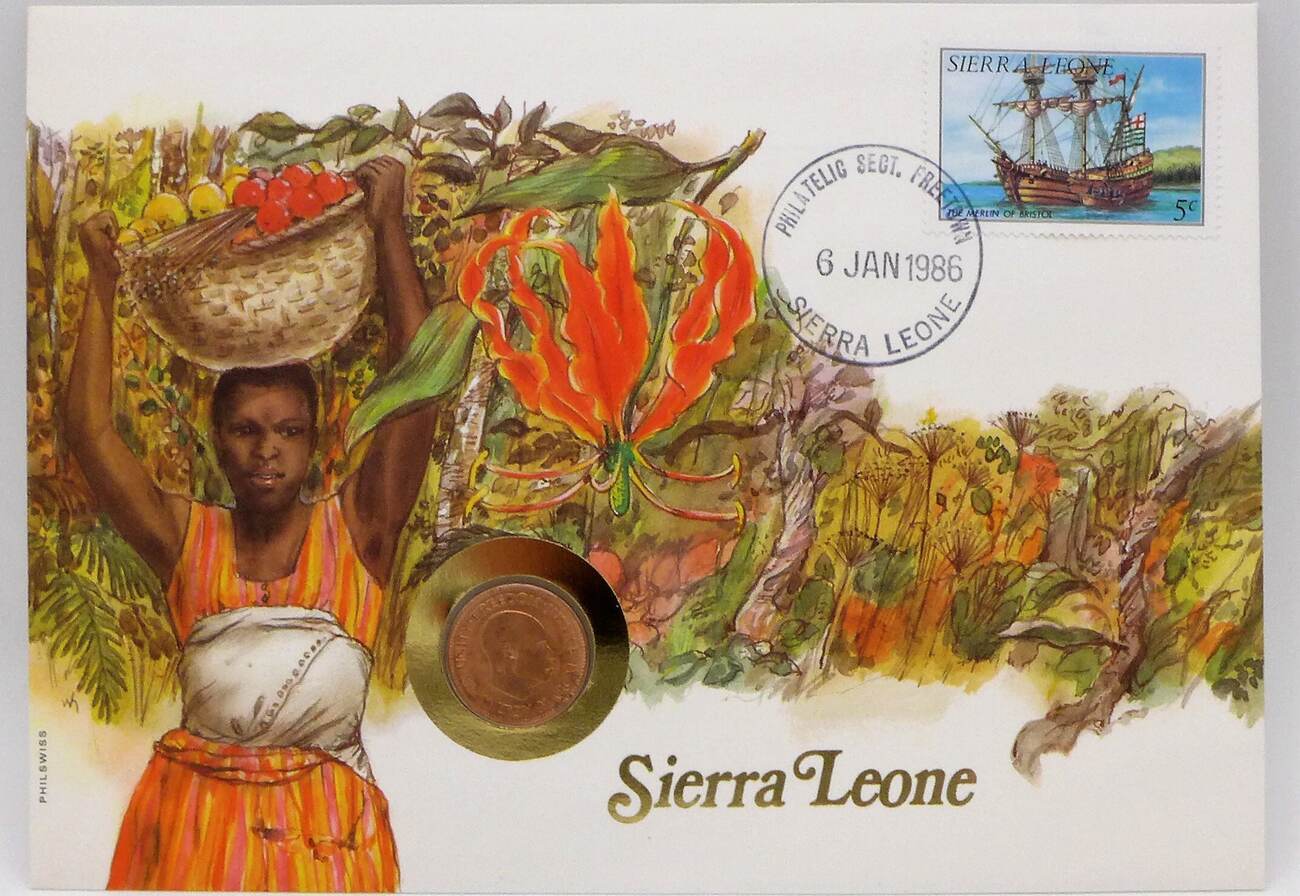 Sierra Leone Half Cent 1964 Abbildung Einer B uerin Numisbrief BU sierra-leone-half-cent-1964-abbildung-einer-b-uerin-numisbrief-bu