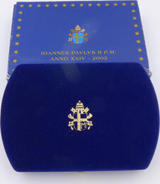 3,88 Euro KMS + Medaille KMS Vatikan 2002 in Polierter Platte Proof (PP) Proof