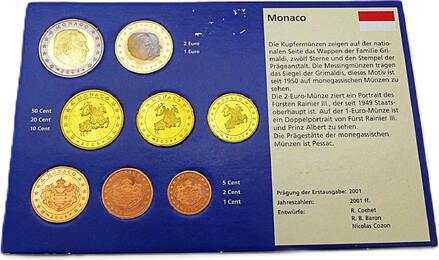 Monaco 3,88 Euro 2004 Kursmünzensatz - KMS Lose, ohne Originalverpackung Proof (PP)