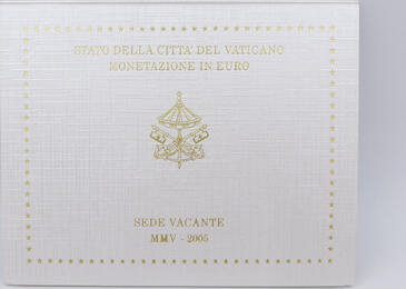 Vatikan 3,88 Euro KMS 2005 Vacant Papal See BU im Originalfolder