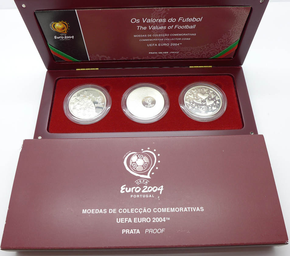 Portugal 3x 8 Euro UEFA Euro 2004 Proof | MA-Shops