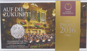 Österreich 5 Euro Neujahrsmünze 2016 Neujahrskonzert - Auf die Zukunft! - Prosit 2016 - 5€ Silber -