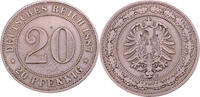 Deutschland / Deutsches Kaiserreich 20 Pfennig Zwanzig Pfennig - Kleiner Adler - CuNi - J.6 -