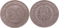 Deutschland / Deutsches Kaiserreich 20 Pfennig Zwanzig Pfennig - Kleiner Adler - CuNi - J.6 -