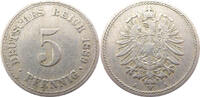 Deutschland / Deutsches Kaiserreich 5 Pfennig Fünf Pfennig - J.3 -