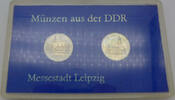 Deutsche Demokratische Republik / DDR 10 Mark (2 x 5 Mark) Münzen aus der DDR - Messestadt Leipzig -