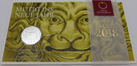 Österreich 5 Euro Neujahrsmünze 2018 - Löwenkraft - Prosit 2018 - 5-Euro-Silbermünze -
