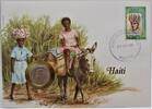 Haiti 10 Centimes Abbildung zweier Frauen mit einem Esel - Numisbrief -