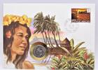 Tahiti 10 Francs Abbildung einer Frau mit Blumenkranz - Numisbrief -