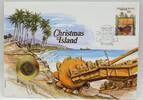Weihnachtsinseln 5 Cents Abbildung des Strandes - Numisbrief -