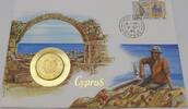 Zypern 20 Cent Numisbrief - Meeresblick + Fischer -