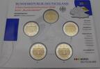 Bundesrepublik Deutschland / BRD 10 Euro (5 x 2 Euro) 2-Euro-Sammlermünzenset - Serie: Bundesländer - Brandenburg - Schloss Sanssouci -