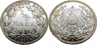 Kaiserreich 1/2 RM Halbe Reichsmark,1915 E Proof, leicht berieben
