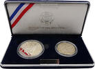 Vereinigte Staaten / USA 1 Dollar + Half Dollar World Cup 1994 / Coin Set -