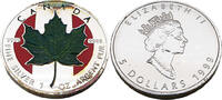 Kanada 5 Dollar / 1 Oz Maple Leaf - Sommer / Grün -