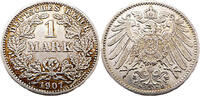 Kaiserreich 1 Mark 1 Reichsmark,J.17 -