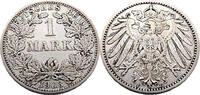 Kaiserreich 1 Mark 1 Reichsmark,J.17 -