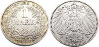 Kaiserreich 1 Mark 1 Reichsmark,J.17 -