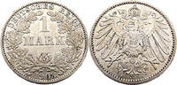 Kaiserreich 1 Mark 1 Reichsmark,J.17 -