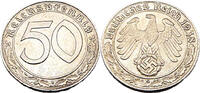 Drittes Reich 50 Reichspfennig 50 Pfennig, J.365, 1938 G -