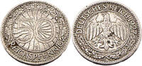 Weimarer Republik 50 Reichspfennig 50 Pfennig , J.324 1927 J -
