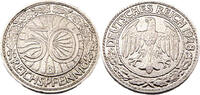 Weimarer Republik 50 Reichspfennig 50 Pfennig , J.324 1928 D -