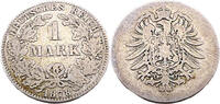 Kaiserreich 1 Mark 1 Reichsmark,J.9, 1878 B -