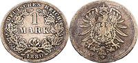 Kaiserreich 1 Mark 1 Reichsmark,J.9,1880 F -