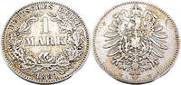 Kaiserreich 1 Mark 1 Reichsmark,J.9,1881 E -