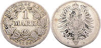 Kaiserreich 1 Mark 1 Reichsmark,J.9,1886 D -